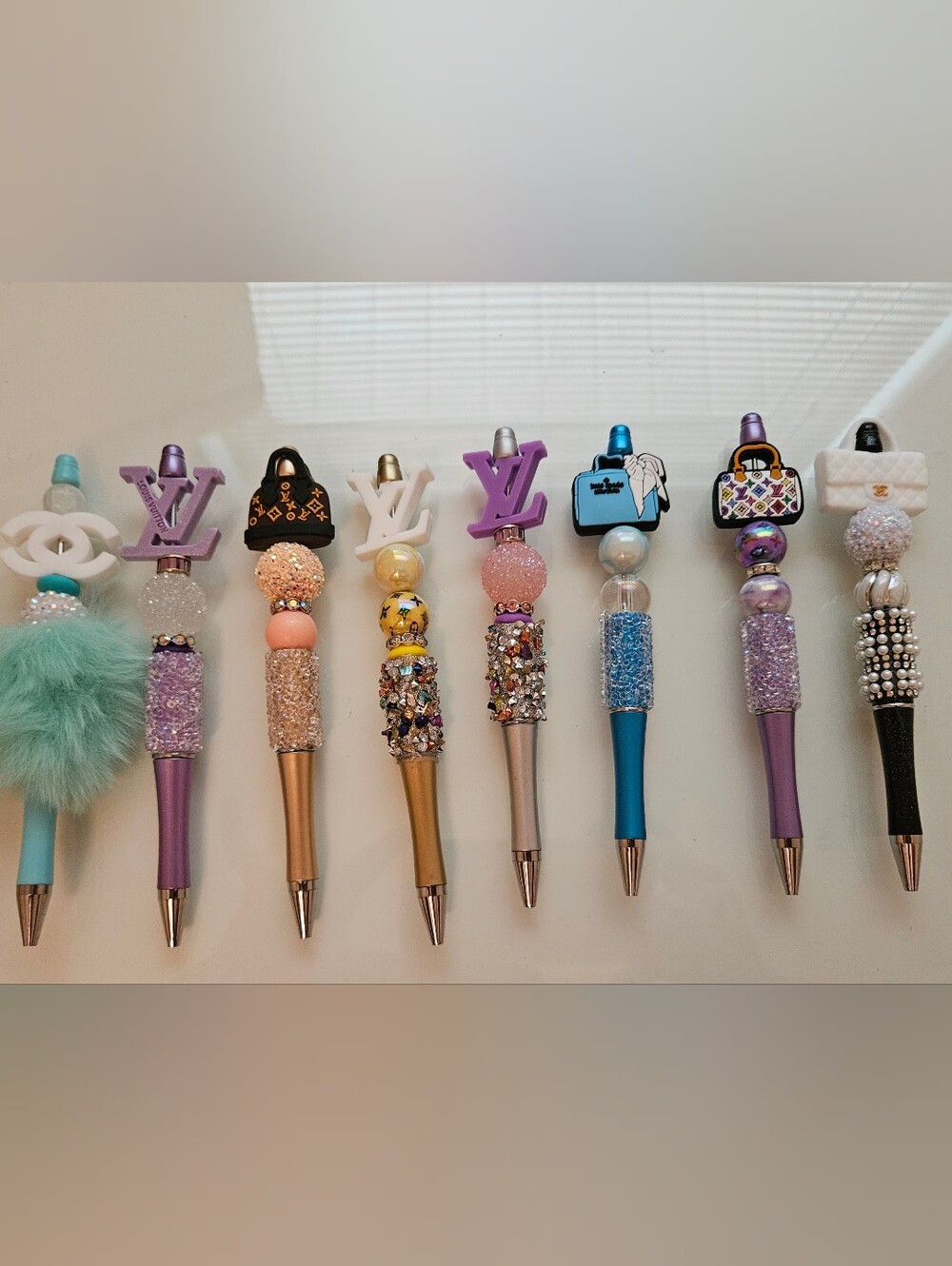 New LOT OF 8 Fancy Bling Pen With Logo